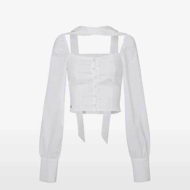 페인오어플레져 비앙카 블라우스 화이트 BIANCA BLOUSE S