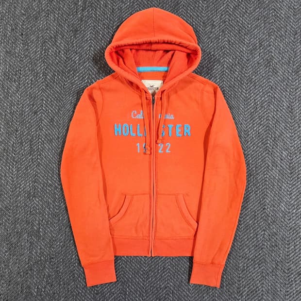 홀리스터 오렌지 후드집업
