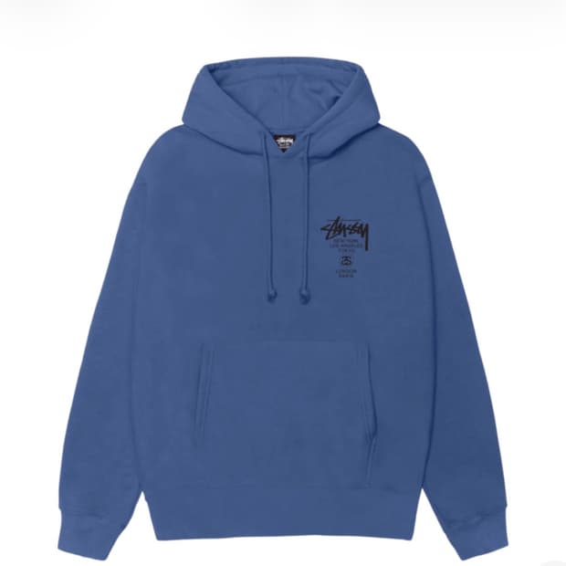 스투시 월드 투어 후디 블루 2025