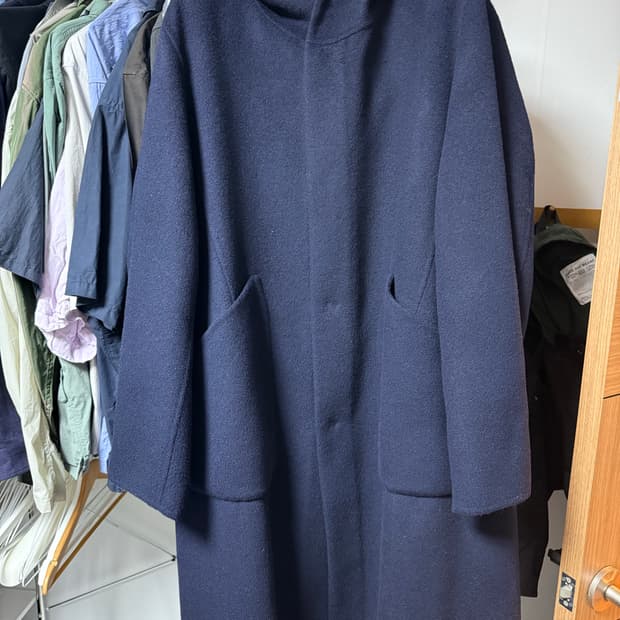 도큐먼트 핸드메이드 네이비 후드코트XL