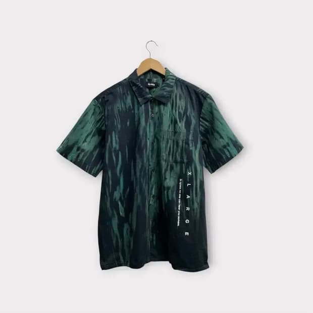 XLARGE 그라데이션 에이리언 프린트 셔츠 L