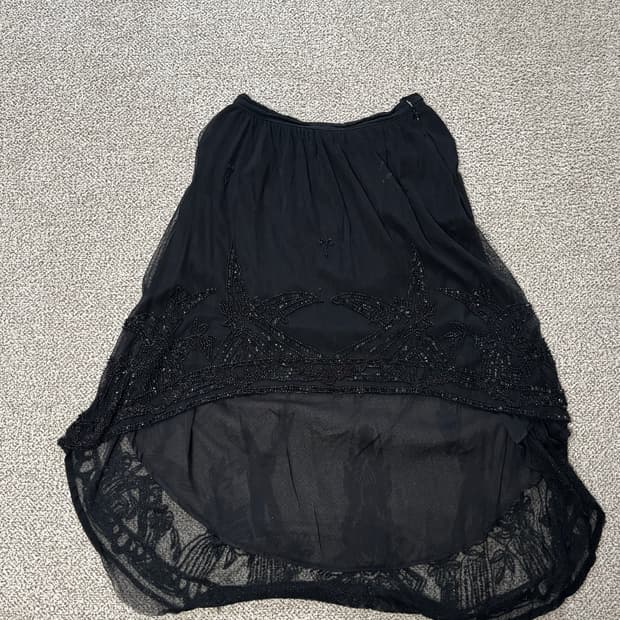 비즈 디테일 샤스커트 