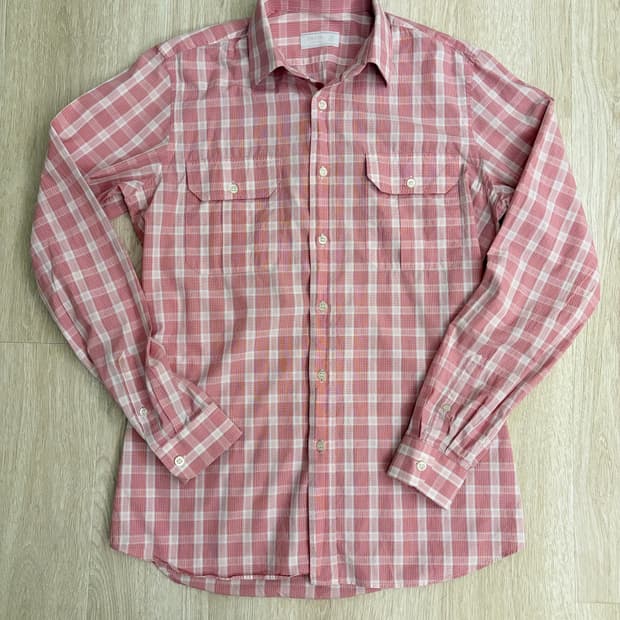 프라다 남자 셔츠 체크 39사이즈