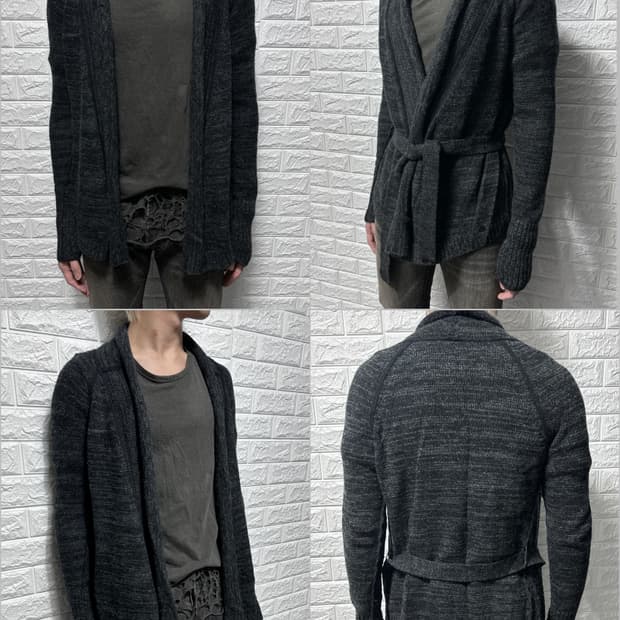 아르마니 드레이프 로브 가디건 