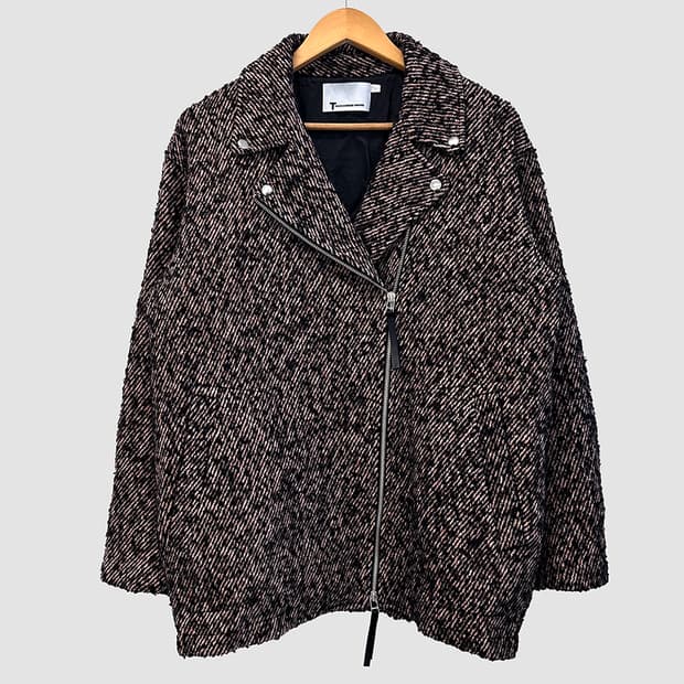 알렉산더왕 울 실크 헤링본 트위드 라이더 자켓 국내 매장판 여성 XS