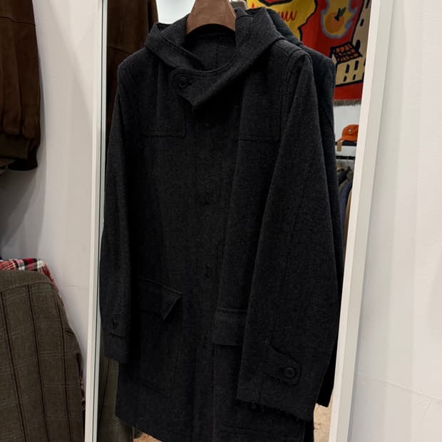 United Arrows 블루 라벨 울 후드 코트 (made Japan)