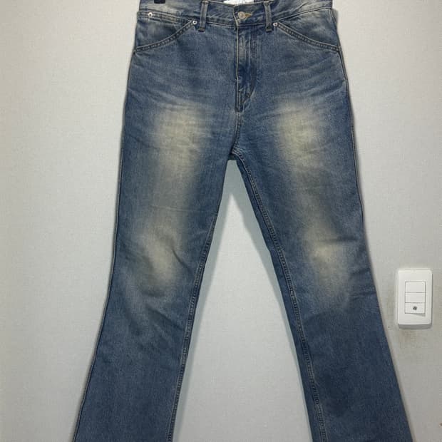 택포/A+급) Tonywack 플레어드 컷 데님 진 빈티지 라이트 블루