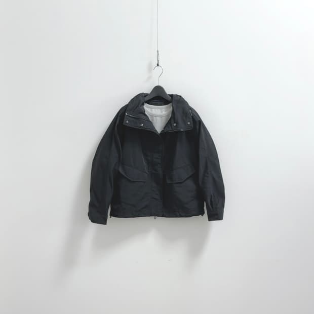 마시모두띠 블랙 간절기 하프 자켓 점퍼