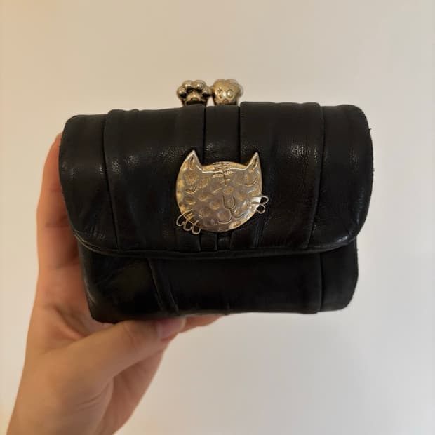 tsumori chisato cat leather wallet