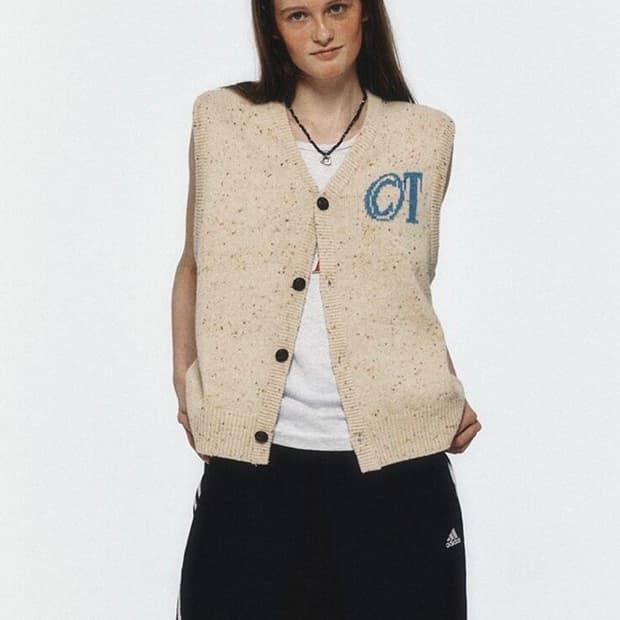 테켓 니트 조끼 베스트 (OS)