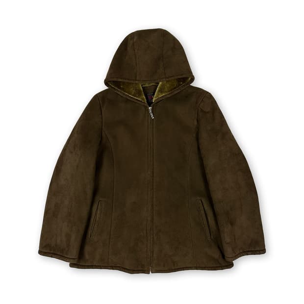 유로시아 융털 후드 자켓