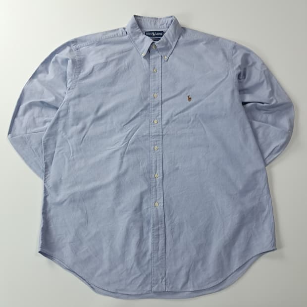 CA417 2XL 폴로 야머스 90s 홍콩판 클래식 블루 셔츠 남방