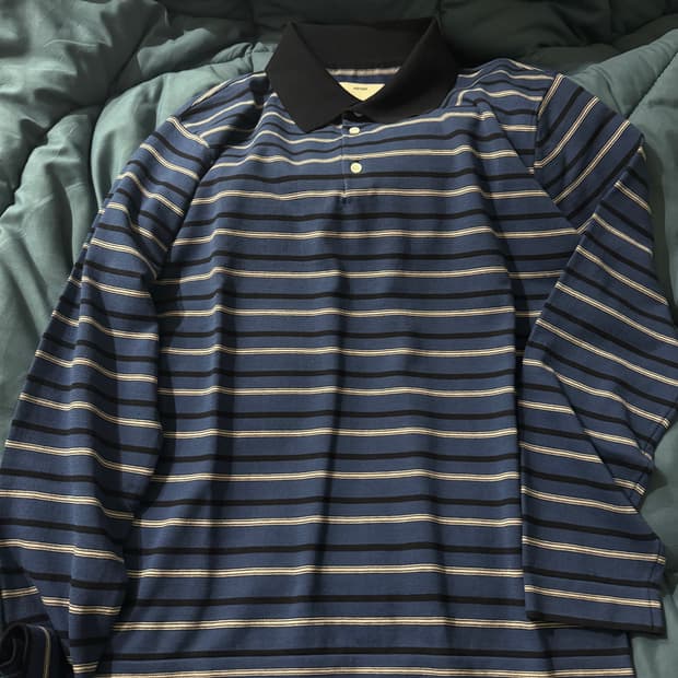 포터리 크레이프 코튼 럭비 폴로 니트