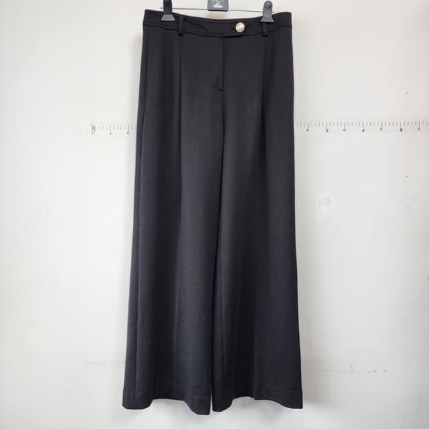 JULL LOG 블랙 와이드 팬츠