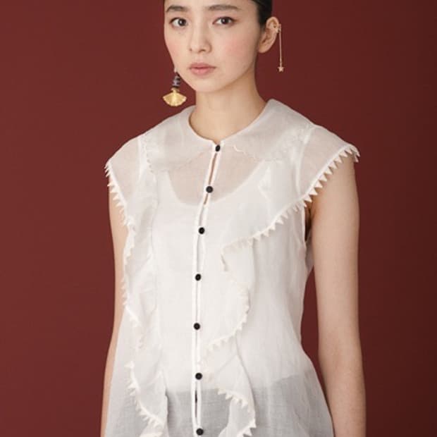 fig femme 프릴 블라우스