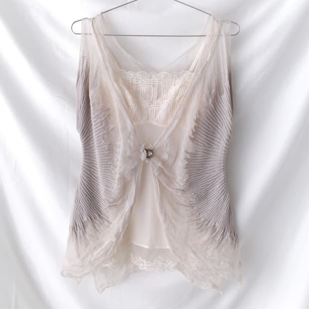 butterfly see-through sleeveless (set) 