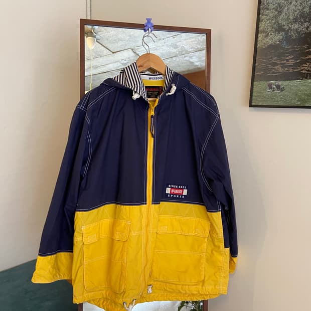 McGregor 스포츠 바람막이 네이비/옐로우