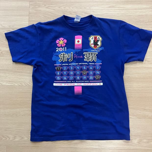 [L] JFA 일본축구협회 오피셜 굿즈 티셔츠 빈티지