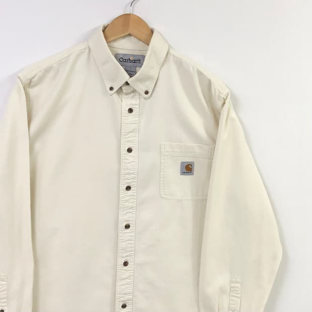 XL 칼하트 아이보리 워크 셔츠