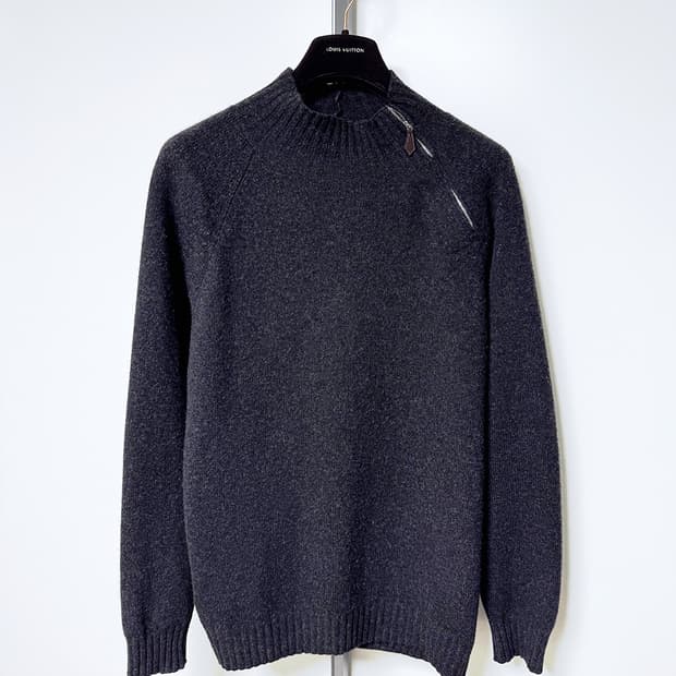 HERMES(에르메스) / 야크울 모크넥 집업 스웨터