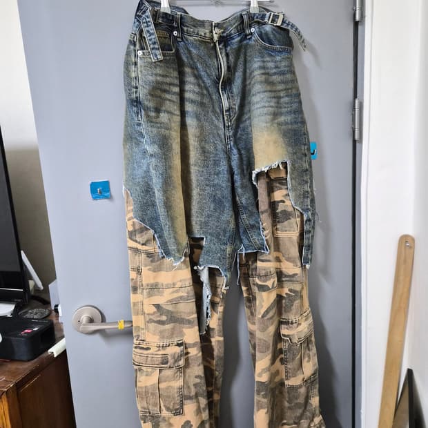 프로젝트gr 레이어드 카고 데님 팬츠 2사이즈