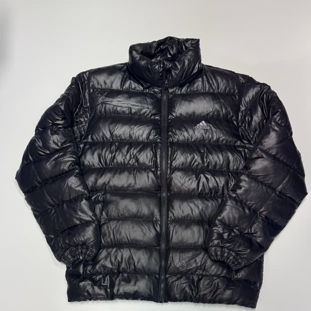 아디다스 올드스쿨 구스다운 경량 패딩 자켓 L 블랙