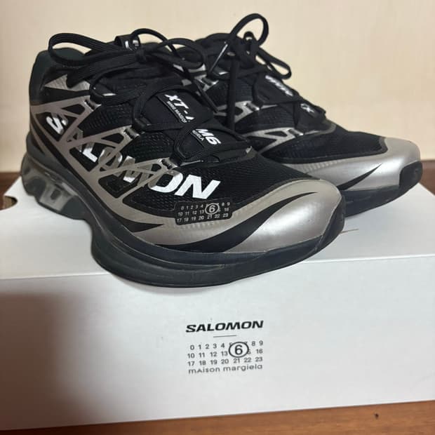 살로몬 x MM6 메종 마르지엘라 XT-MM6 블랙 Ftw 실버