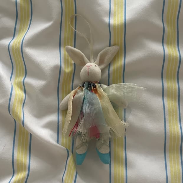 빈티지 발레토끼 인형 키링