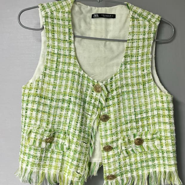 자라 트위드 베스트