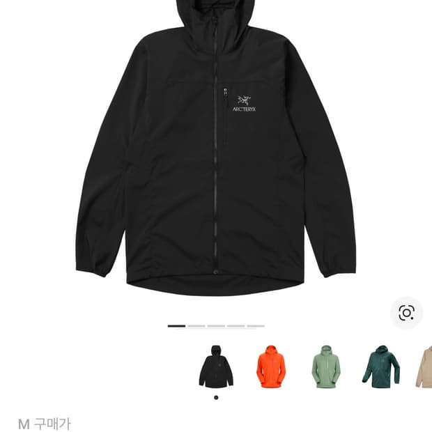 아크테릭스 스쿼미시 후드 블랙