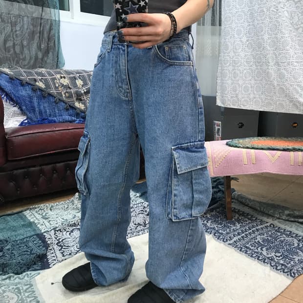 어반드레스 스트릿 카고 데님팬츠 