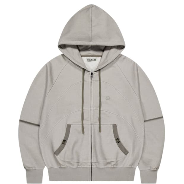 코이세이오 스트링 포켓 후드집업 샌드