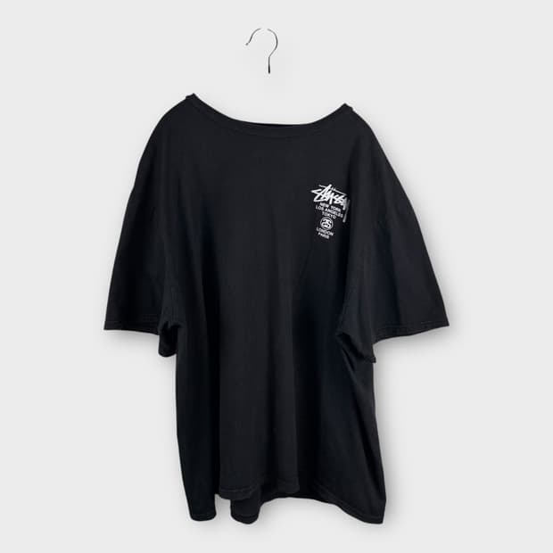 (XXL) 스투시 밀리터리 프린팅 반팔 티 블랙