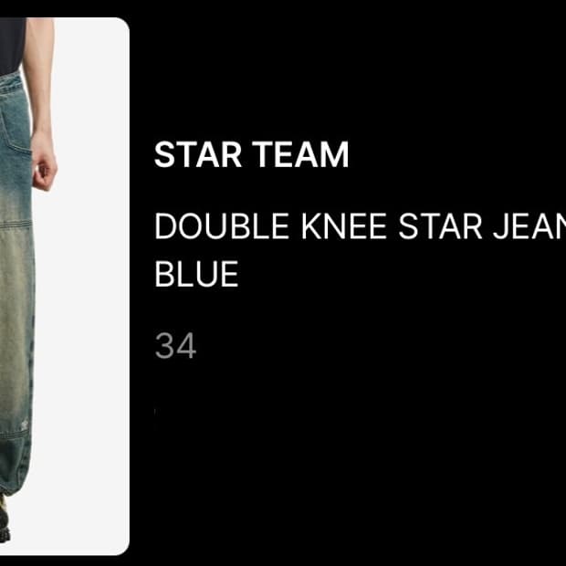 스타팀 DOUBLE KNEE STAR JEANS
