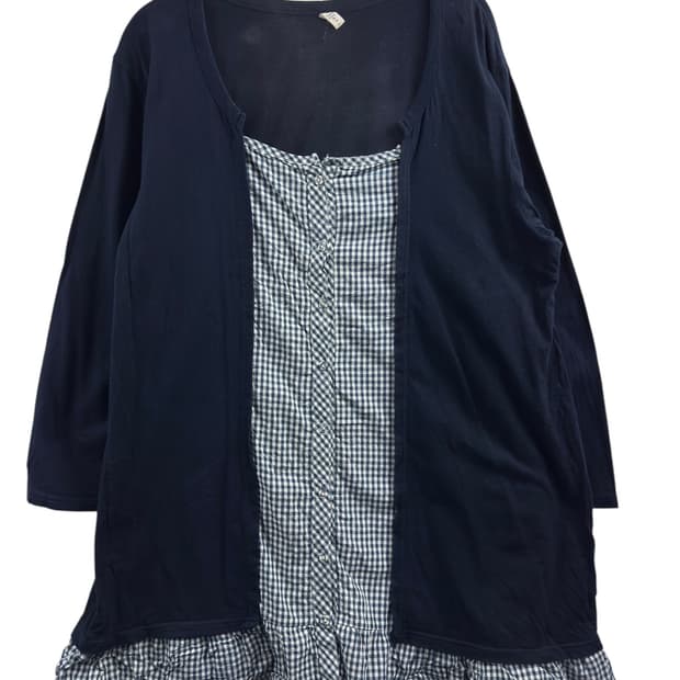 JPN 모리 레이어드 체크 슬리브1573