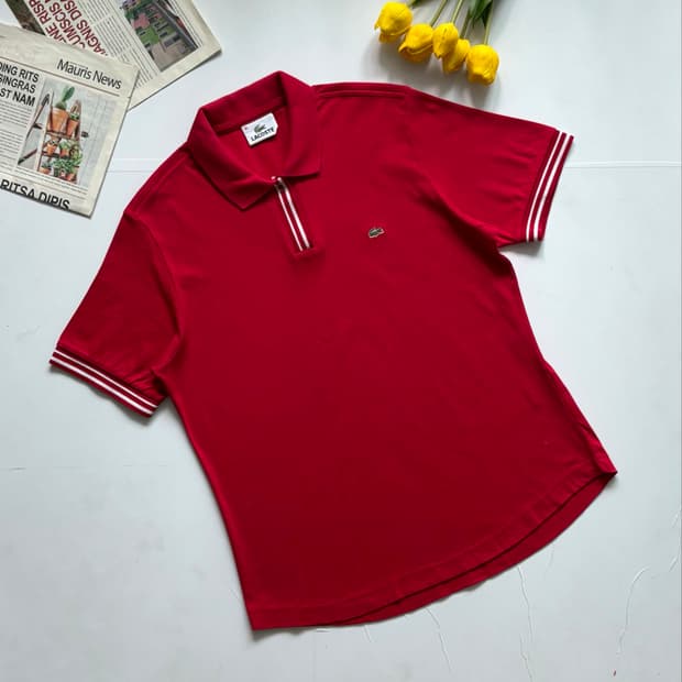 Lacoste 라코스테 피마코튼 레드 반팔티