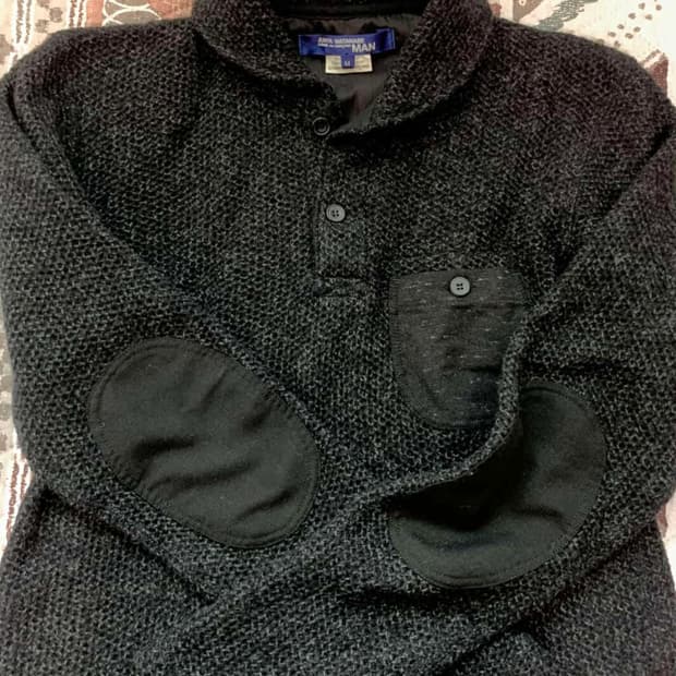 준야 와타나배 꼼데가르송 멜란지 니트