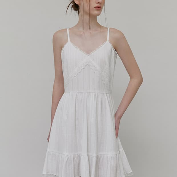 (m) 에트몽 슬립 레이스 미니 드레스