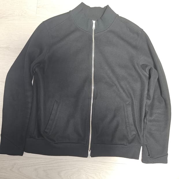 Etce PANNEL KNIT ZIP UP (BLACK)