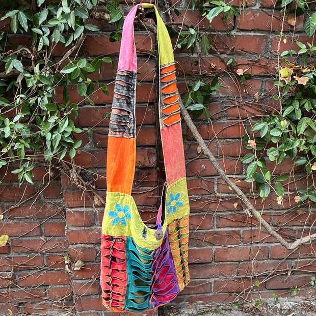 히피무드 패치 크로스백