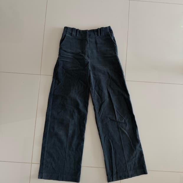 블루 코듀로이 팬츠