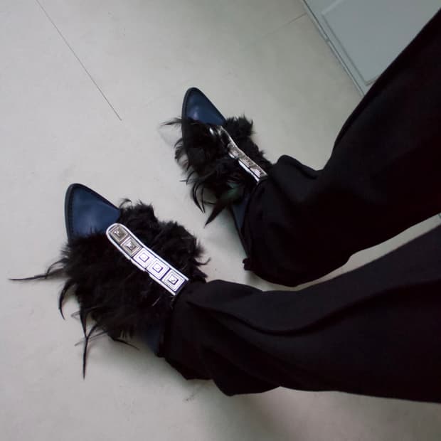 Toga pulla feather sling back shoes