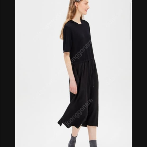 한섬 SJSJ 395000원 블록텍스쳐 후드 니트 원피스 