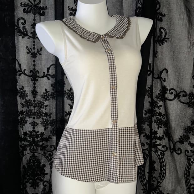 Brown checkered slip