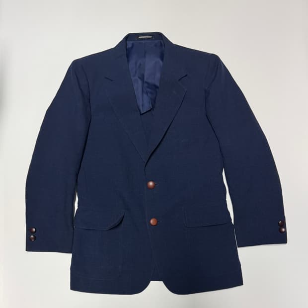 먼싱웨어 일본제 골프 폴리 네이비 정장 자켓 M