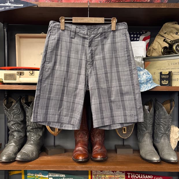 오클리 어반리뉴얼 플래드타탄 체크패턴 하프팬츠 N1258