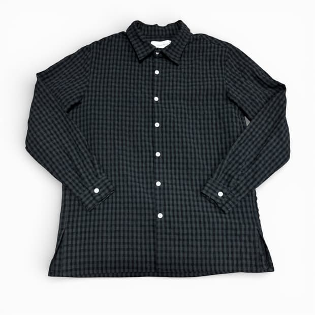 M 라퍼지스토어 먹색 체크셔츠