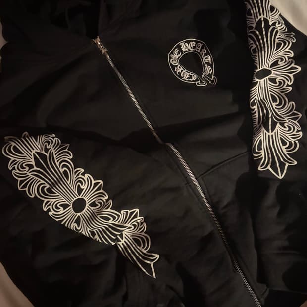 크롬하츠 플로랄 플리스 호스슈 후드집업 L 급처