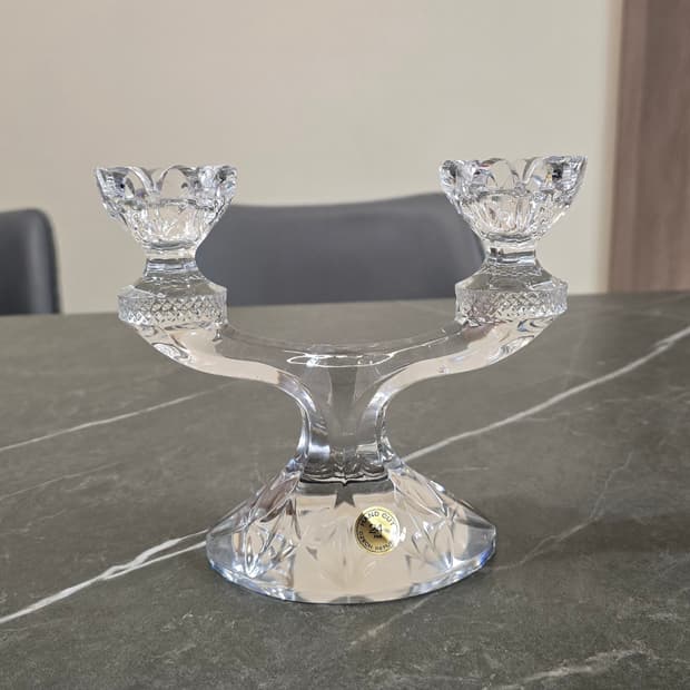 Czech Crystal Double Candle Holder