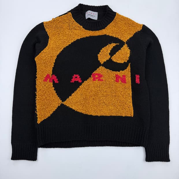 마르니x칼하트 wip 콜라보 크루넥 니트